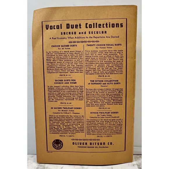 Sacred Duets for Church and Home Vocal Songbook 1903 Sheet Music Songs - Picture 4 of 9